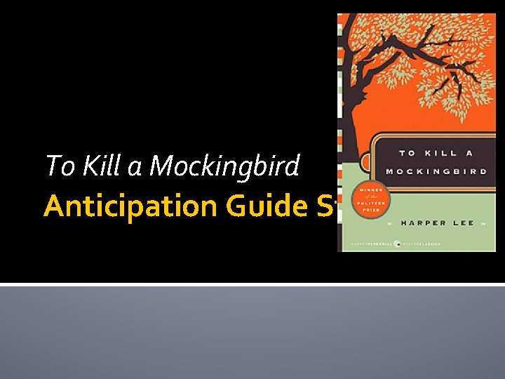 To Kill a Mockingbird Anticipation Guide Statements 