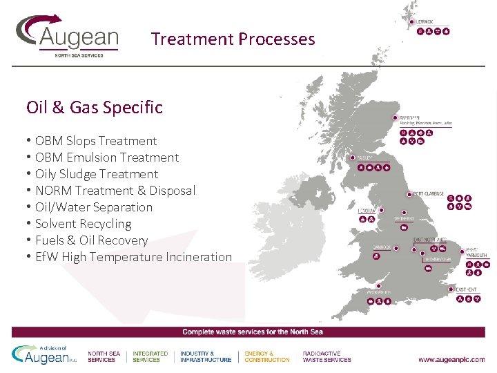 Treatment Processes Oil & Gas Specific • • OBM Slops Treatment OBM Emulsion Treatment