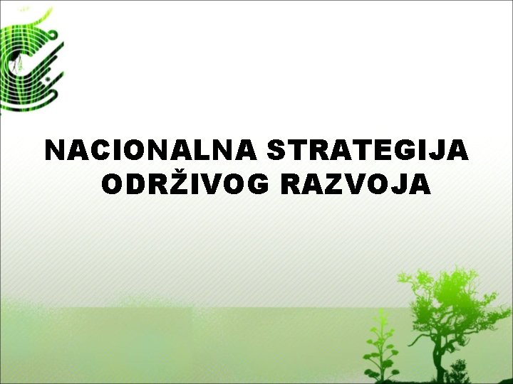 NACIONALNA STRATEGIJA ODRŽIVOG RAZVOJA 