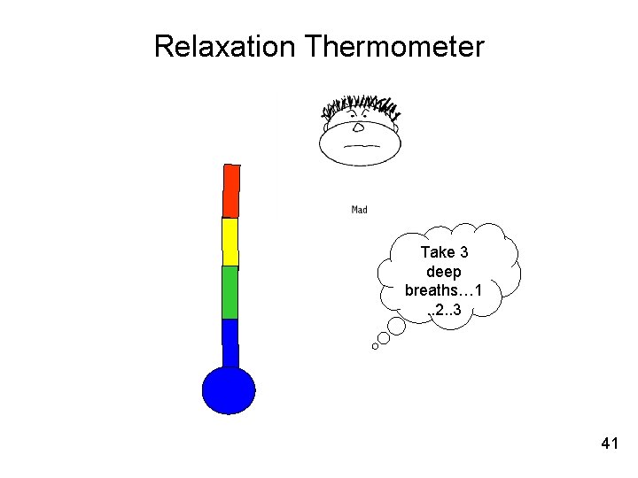 Relaxation Thermometer Take 3 deep breaths… 1. . 2. . 3 41 