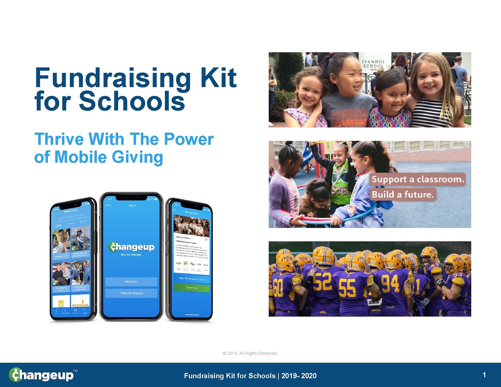 Fundraising Kit for Schools Thrive With The Power of Mobile Giving © 2019, All