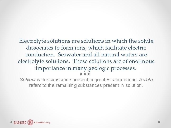 Electrolyte solutions are solutions in which the solute dissociates to form ions, which facilitate