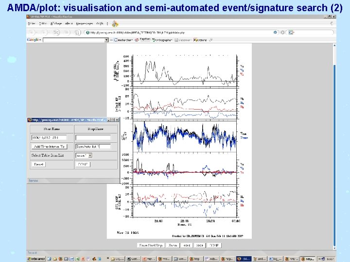 AMDA/plot: visualisation and semi-automated event/signature search (2) 