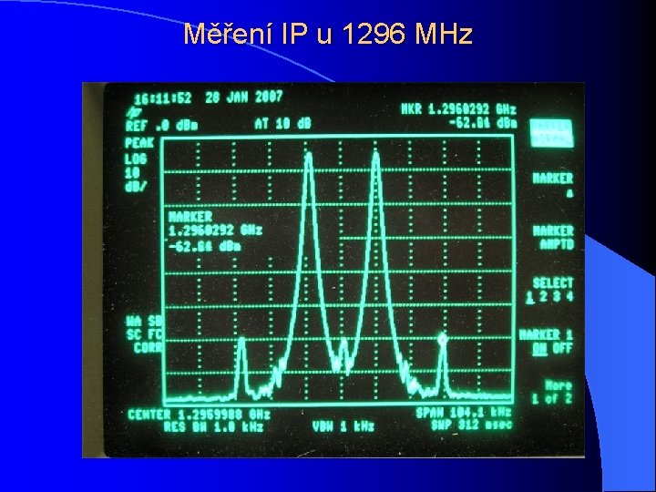 Měření IP u 1296 MHz 