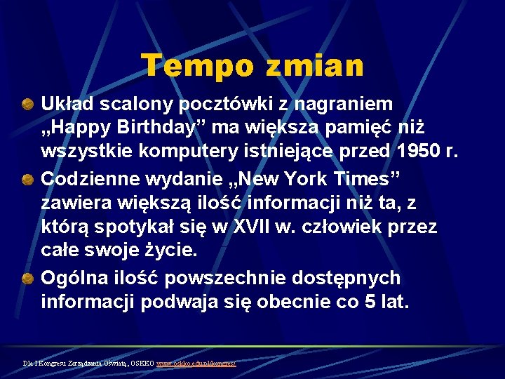 Tempo zmian Układ scalony pocztówki z nagraniem „Happy Birthday” ma większa pamięć niż wszystkie