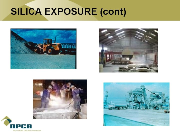 SILICA EXPOSURE (cont) 
