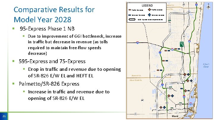 Comparative Results for Model Year 2028 § 95 -Express Phase 1 NB § Due Comparative Results for Model Year 2028 § 95 -Express Phase 1 NB § Due