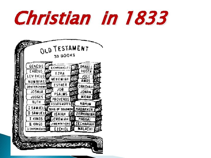 Christian in 1833 Old Testament 