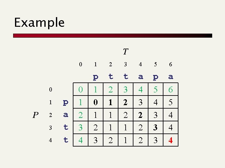 Example T 0 0 1 P 2 3 4 p a t t 0 Example T 0 0 1 P 2 3 4 p a t t 0