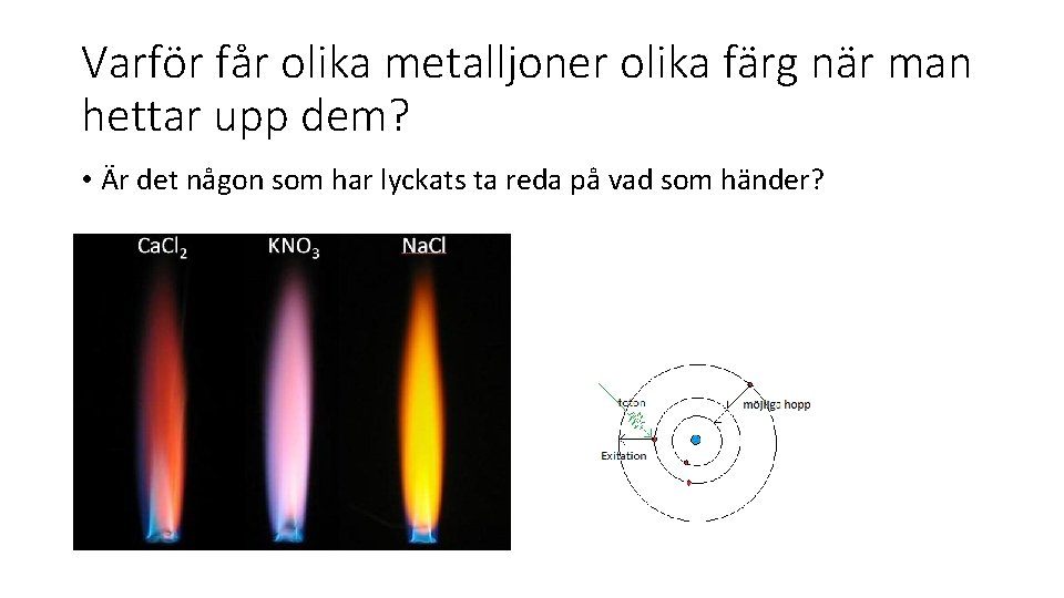 Varför får olika metalljoner olika färg när man hettar upp dem? • Är det