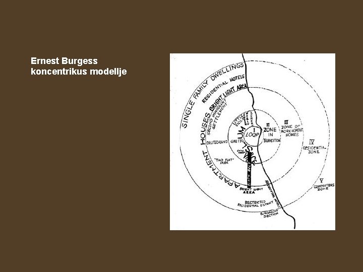 Ernest Burgess koncentrikus modellje 