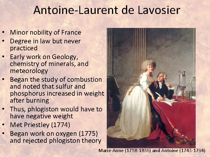 Antoine-Laurent de Lavosier • Minor nobility of France • Degree in law but never