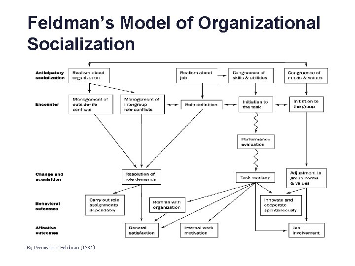 Feldman’s Model of Organizational Socialization By Permission: Feldman (1981) 