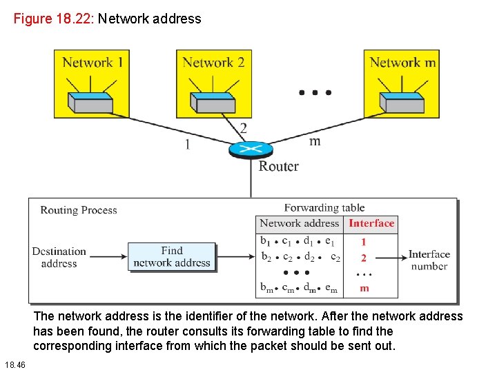 Figure 18. 22: Network address The network address is the identifier of the network. Figure 18. 22: Network address The network address is the identifier of the network.