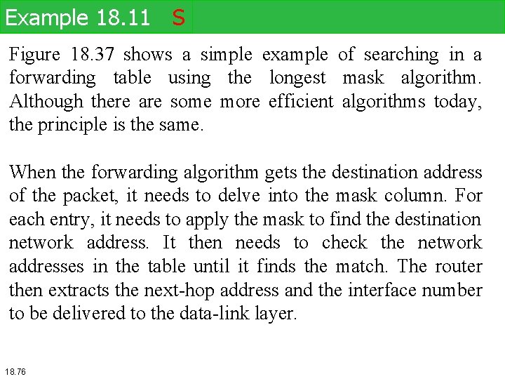 Example 18. 11 S Figure 18. 37 shows a simple example of searching in Example 18. 11 S Figure 18. 37 shows a simple example of searching in