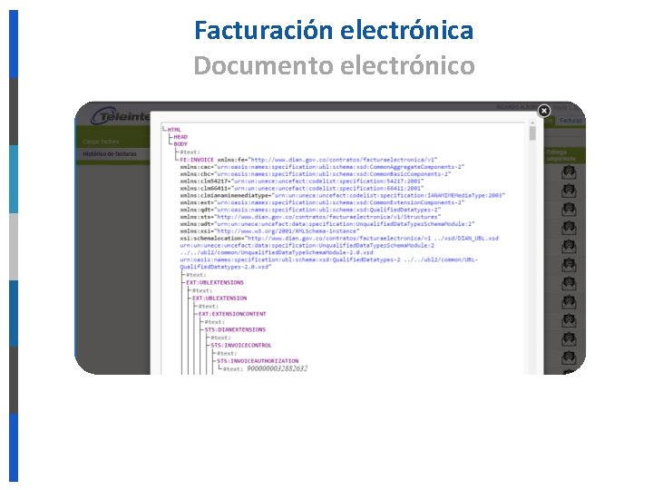 Facturación electrónica Documento electrónico 