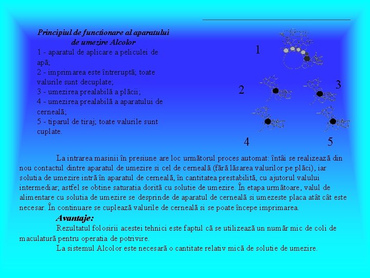 Principiul de functionare al aparatului de umezire Alcolor 1 - aparatul de aplicare a