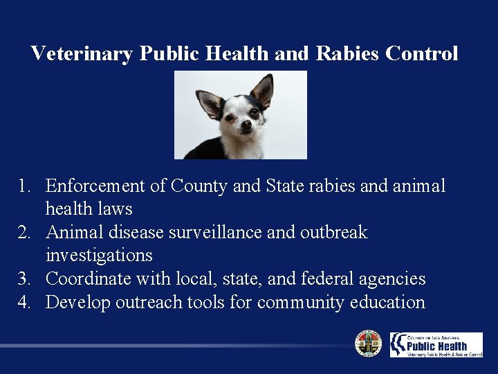Veterinary Public Health and Rabies Control Dog Bite