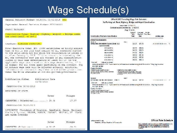 Wage Schedule(s) 12 