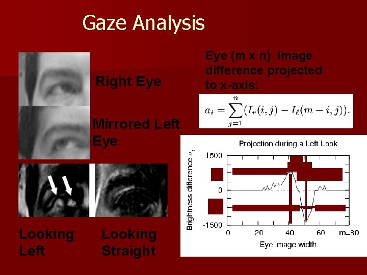 Gaze Analysis Right Eye Mirrored Left Eye Looking Left Looking Straight Eye (m x