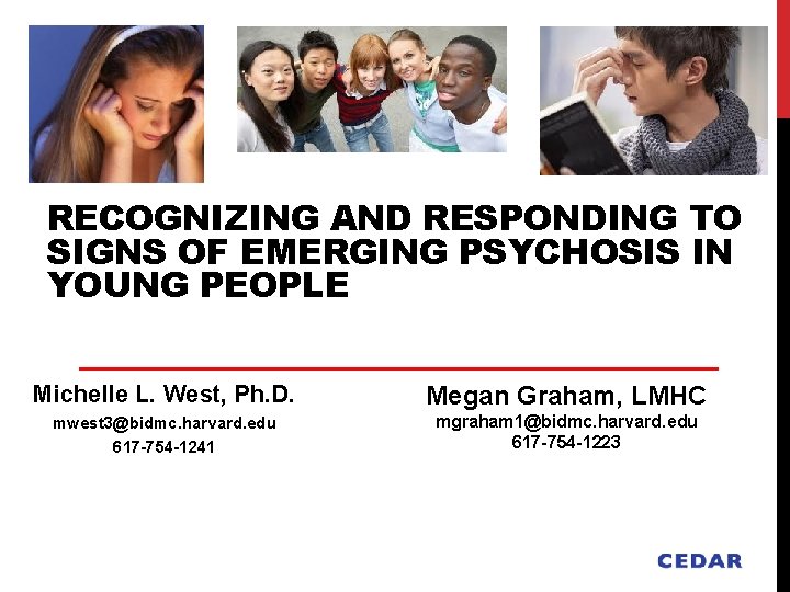 RECOGNIZING AND RESPONDING TO SIGNS OF EMERGING PSYCHOSIS IN YOUNG PEOPLE JUVENILE COURT CLINICIAN’S