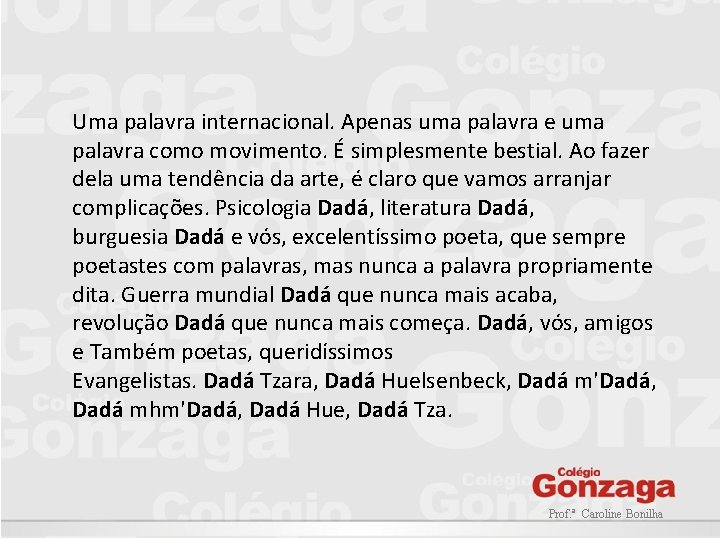 Uma palavra internacional. Apenas uma palavra e uma palavra como movimento. É simplesmente bestial. Uma palavra internacional. Apenas uma palavra e uma palavra como movimento. É simplesmente bestial.