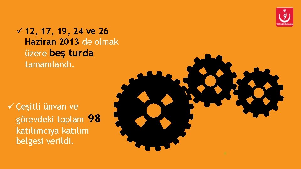 ü 12, 17, 19, 24 ve 26 Haziran 2013 de olmak üzere beş turda