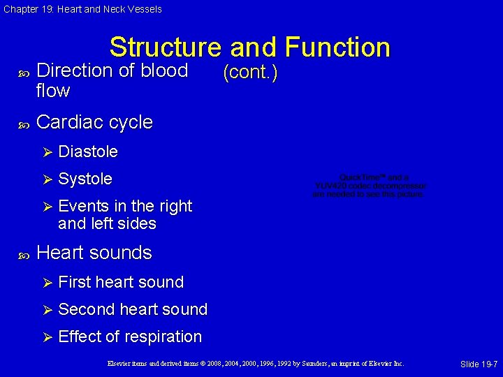 Chapter 19: Heart and Neck Vessels Structure and Function Direction of blood flow (cont. Chapter 19: Heart and Neck Vessels Structure and Function Direction of blood flow (cont.