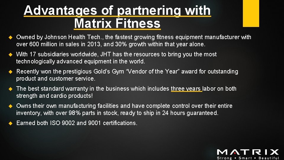 johnson matrix fitness