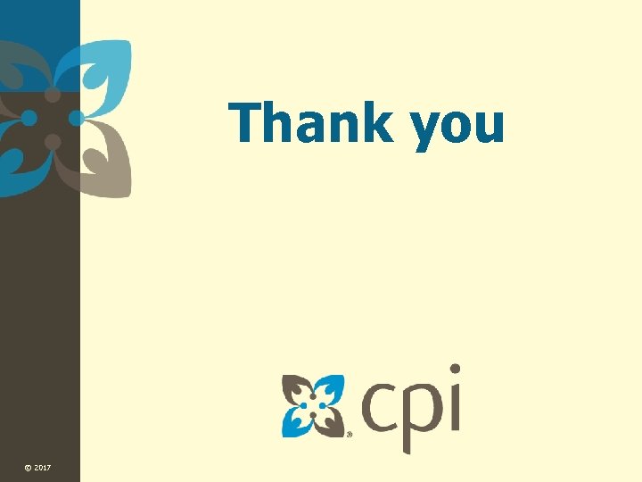 Thank you © 2017 