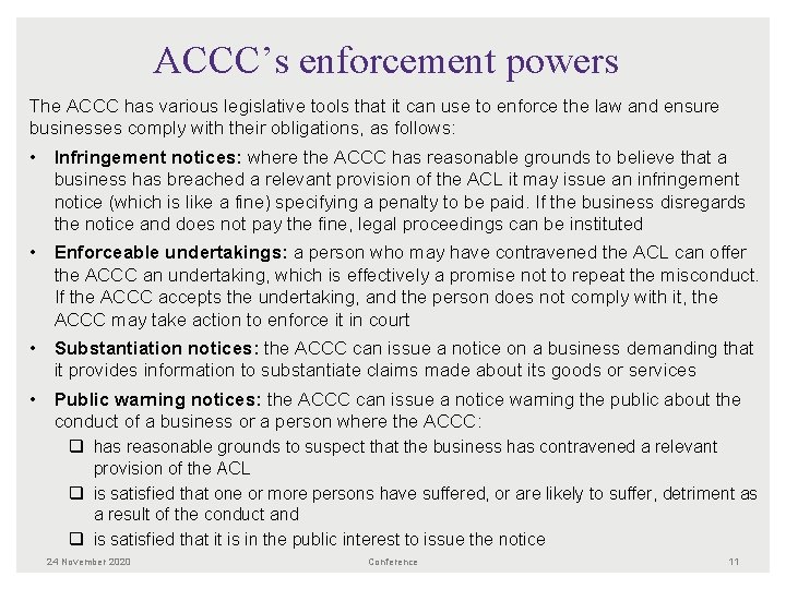 Module 6 Overview of the Australian Consumer Law