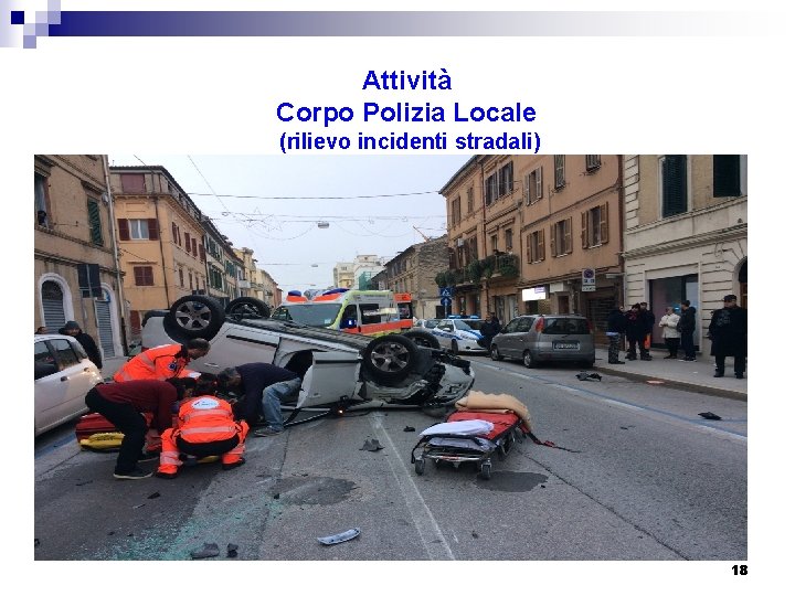 Attività Corpo Polizia Locale (rilievo incidenti stradali) 18 