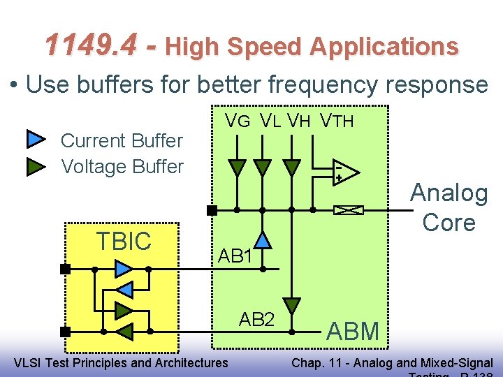 1149. 4 - High Speed Applications • Use buffers for better frequency response Current