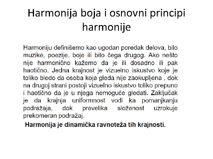 Harmonija boja i osnovni principi harmonije 