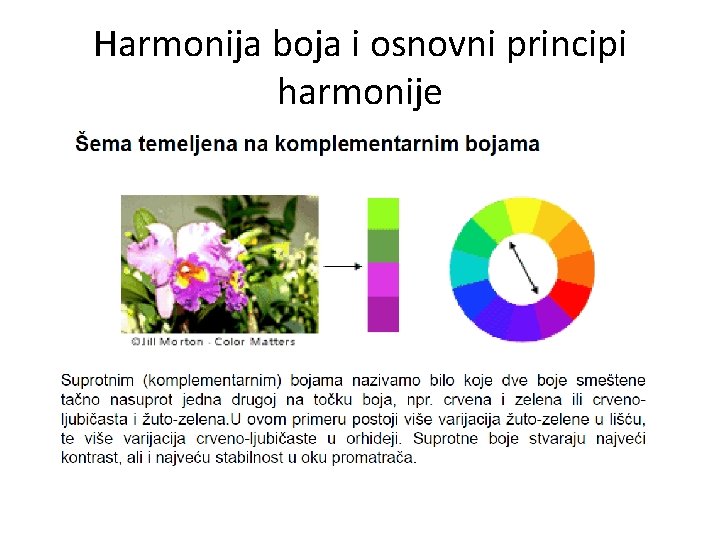 Harmonija boja i osnovni principi harmonije 
