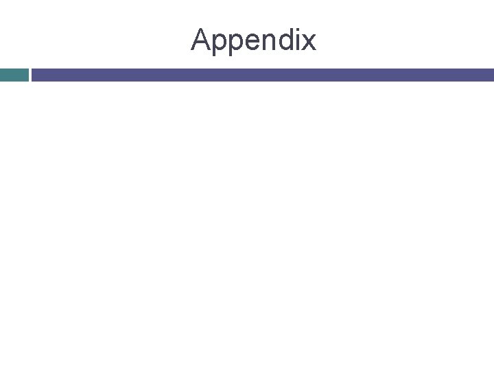Appendix 