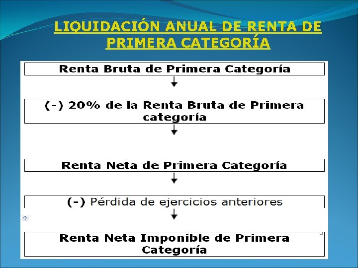 LIQUIDACIÓN ANUAL DE RENTA DE PRIMERA CATEGORÍA 