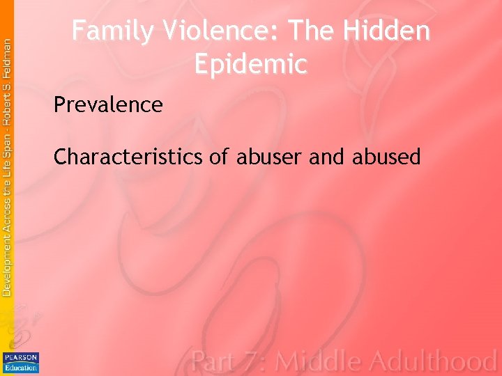 Family Violence: The Hidden Epidemic Prevalence Characteristics of abuser and abused Family Violence: The Hidden Epidemic Prevalence Characteristics of abuser and abused