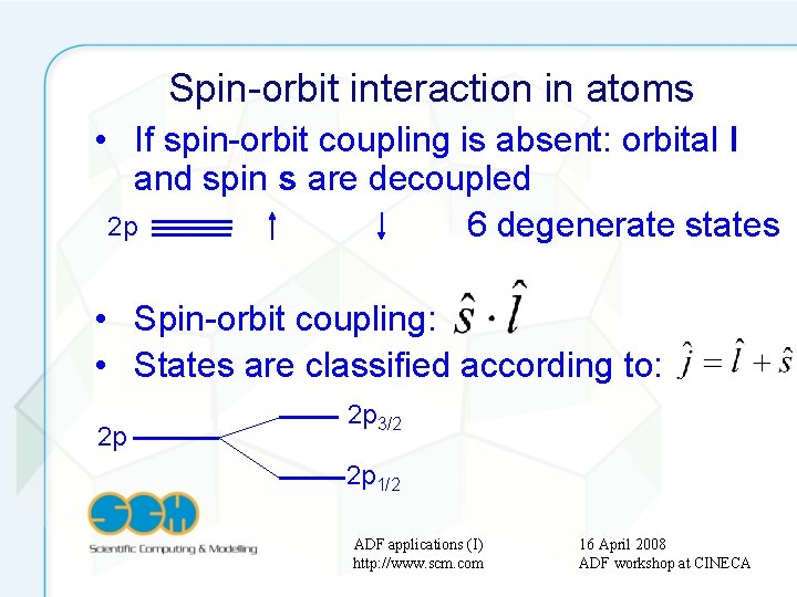 Spin-orbit interaction in atoms • If spin-orbit coupling is absent: orbital l and spin