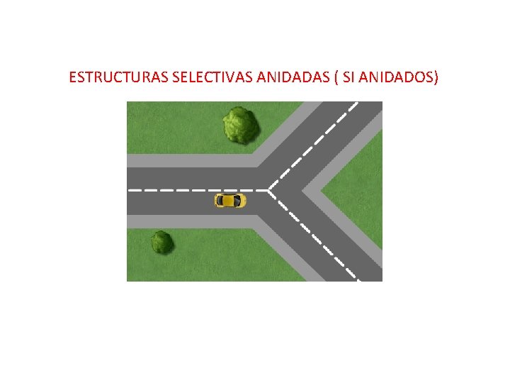 ESTRUCTURAS SELECTIVAS ANIDADAS ( SI ANIDADOS) ESTRUCTURAS SELECTIVAS ANIDADAS ( SI ANIDADOS)