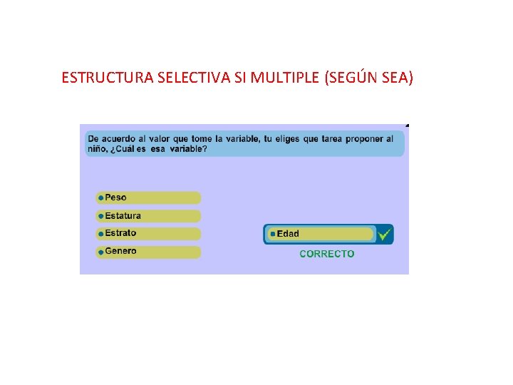 ESTRUCTURA SELECTIVA SI MULTIPLE (SEGÚN SEA) ESTRUCTURA SELECTIVA SI MULTIPLE (SEGÚN SEA)