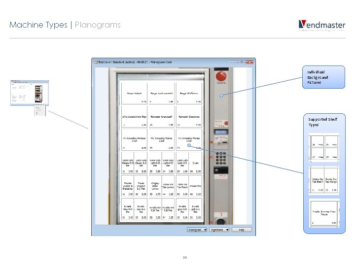 Machine Types | Planograms Individual Background Pictures Supported Shelf Types 14 