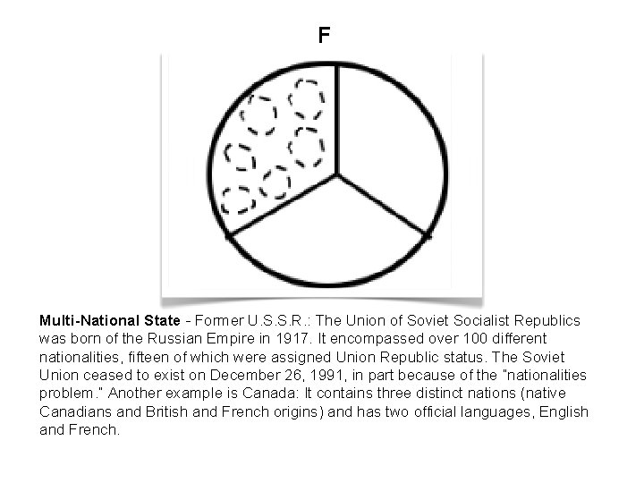 F Multi-National State - Former U. S. S. R. : The Union of Soviet