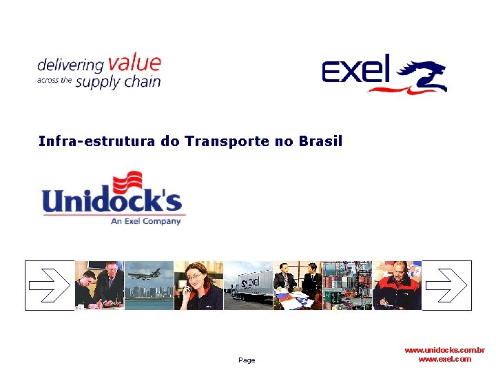 Infra-estrutura do Transporte no Brasil Page www. unidocks. com. br www. exel. com 