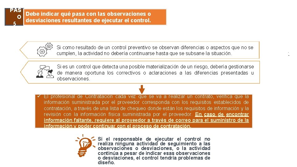 Si como resultado de un control preventivo se observan diferencias o aspectos que no