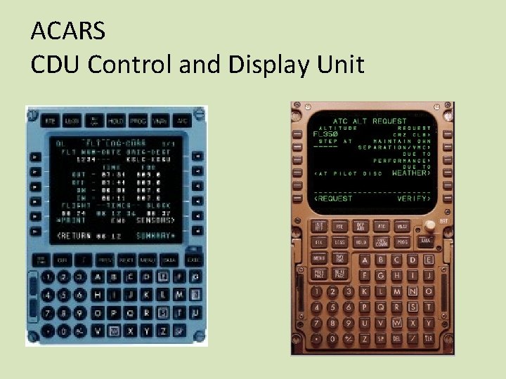 ACARS CDU Control and Display Unit 