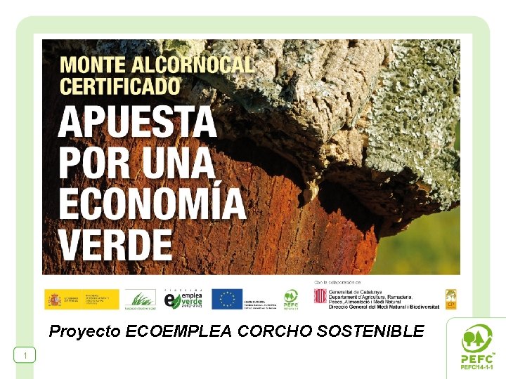 ECOEMPLEA CORCHO SOSTENIBLE Proyecto ECOEMPLEA CORCHO SOSTENIBLE 1 