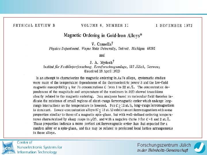 Forschungszentrum Jülich in der Helmholtz-Gemeinschaft 