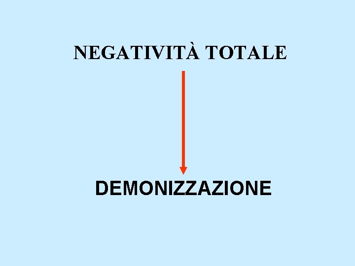 NEGATIVITÀ TOTALE DEMONIZZAZIONE 