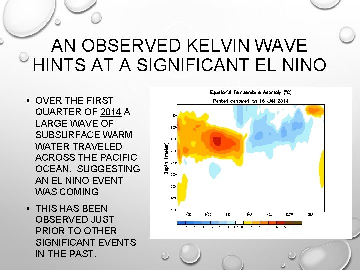 AN OBSERVED KELVIN WAVE HINTS AT A SIGNIFICANT EL NINO • OVER THE FIRST AN OBSERVED KELVIN WAVE HINTS AT A SIGNIFICANT EL NINO • OVER THE FIRST